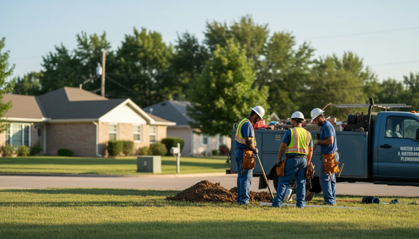 Residential water line and bathroom plumbing service in Fort Lee, VA